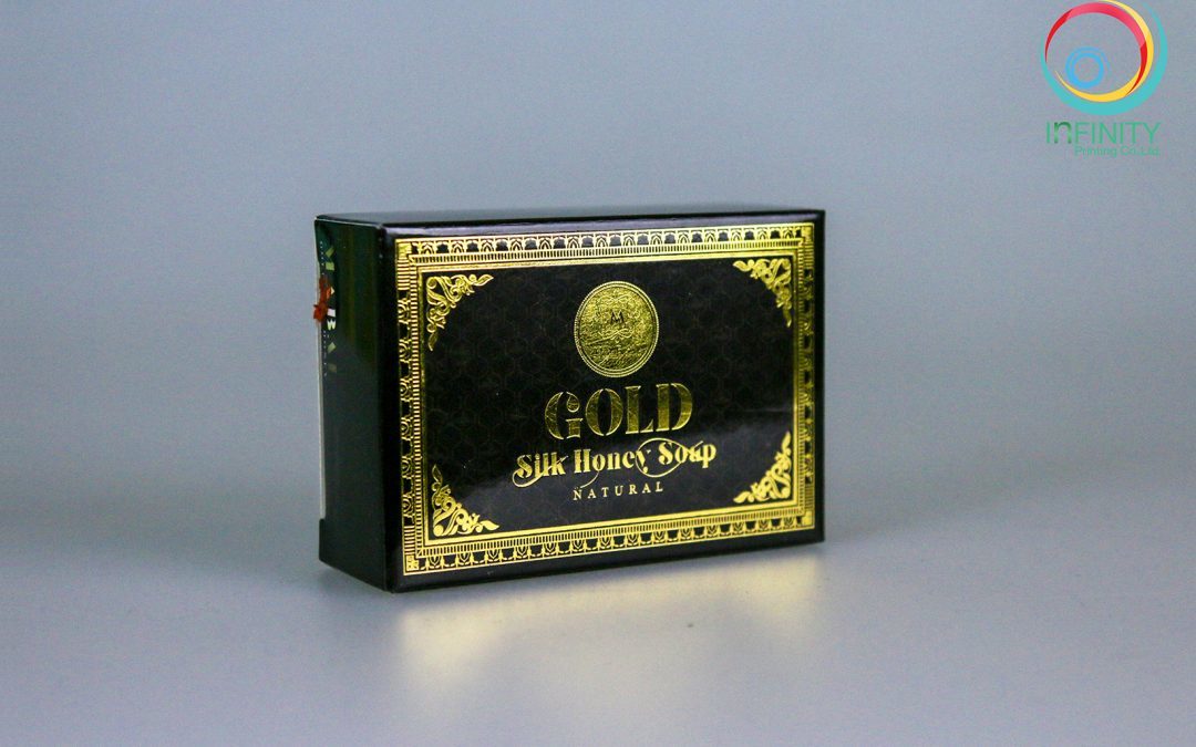 ผลงานปั๊มเคทองกล่อง(foil)Silk Honey Soap